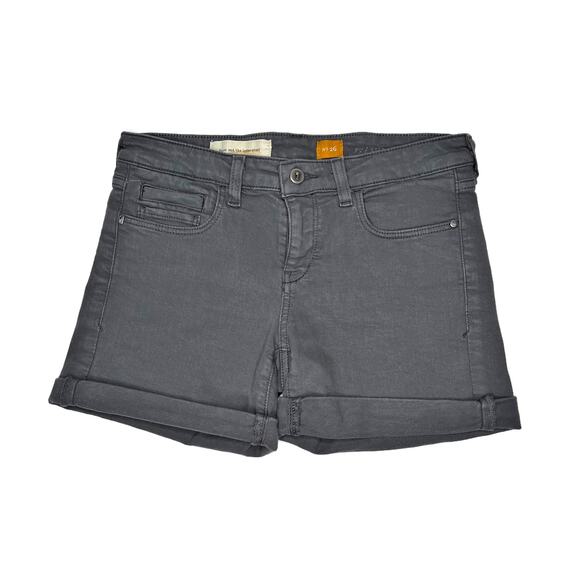 Anthropologie Pilcro Stet Rolled-Up Hem Denim Shorts Grey size 26 - Picture 4 of 9